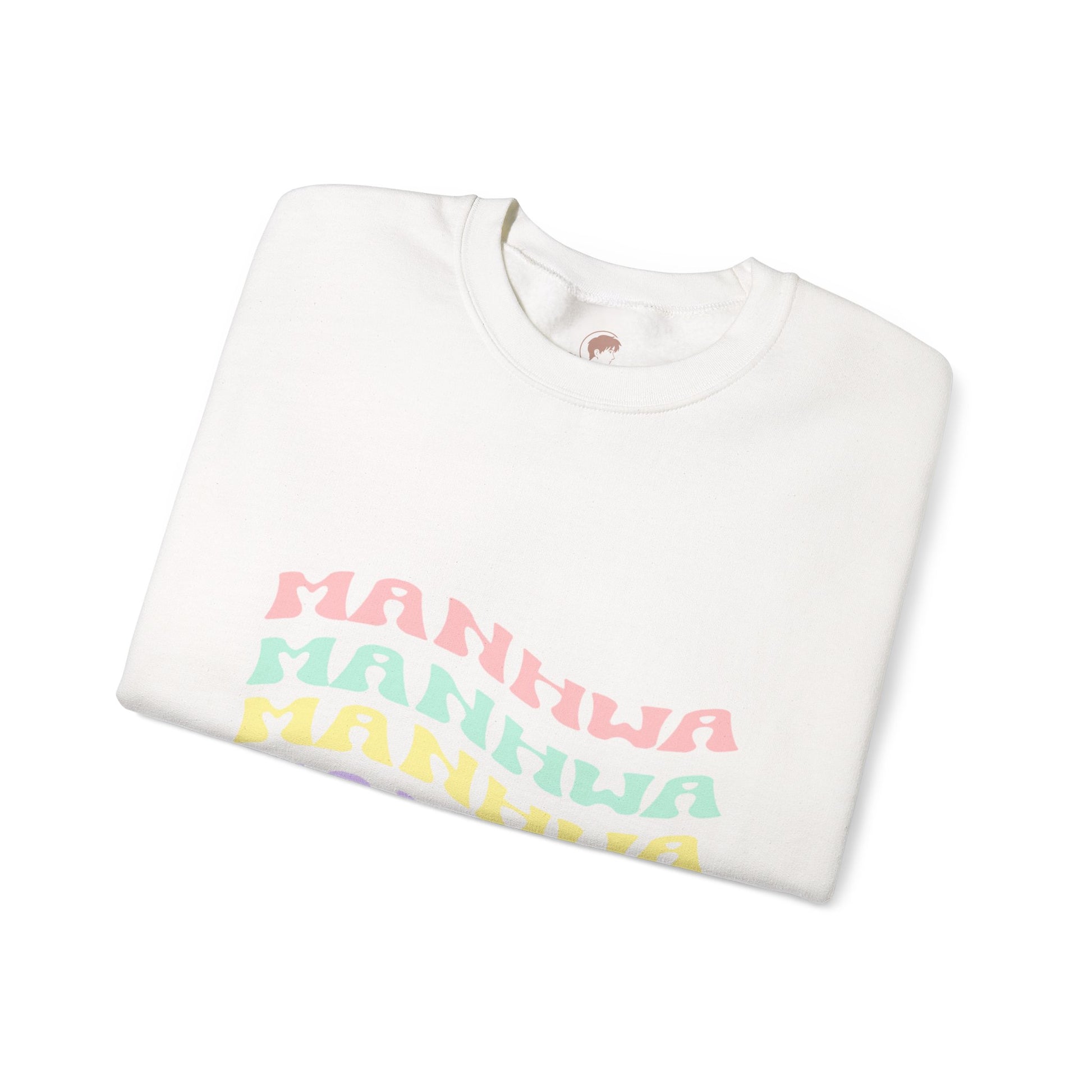 Wavy Text Manhwa Crewneck Sweatshirt