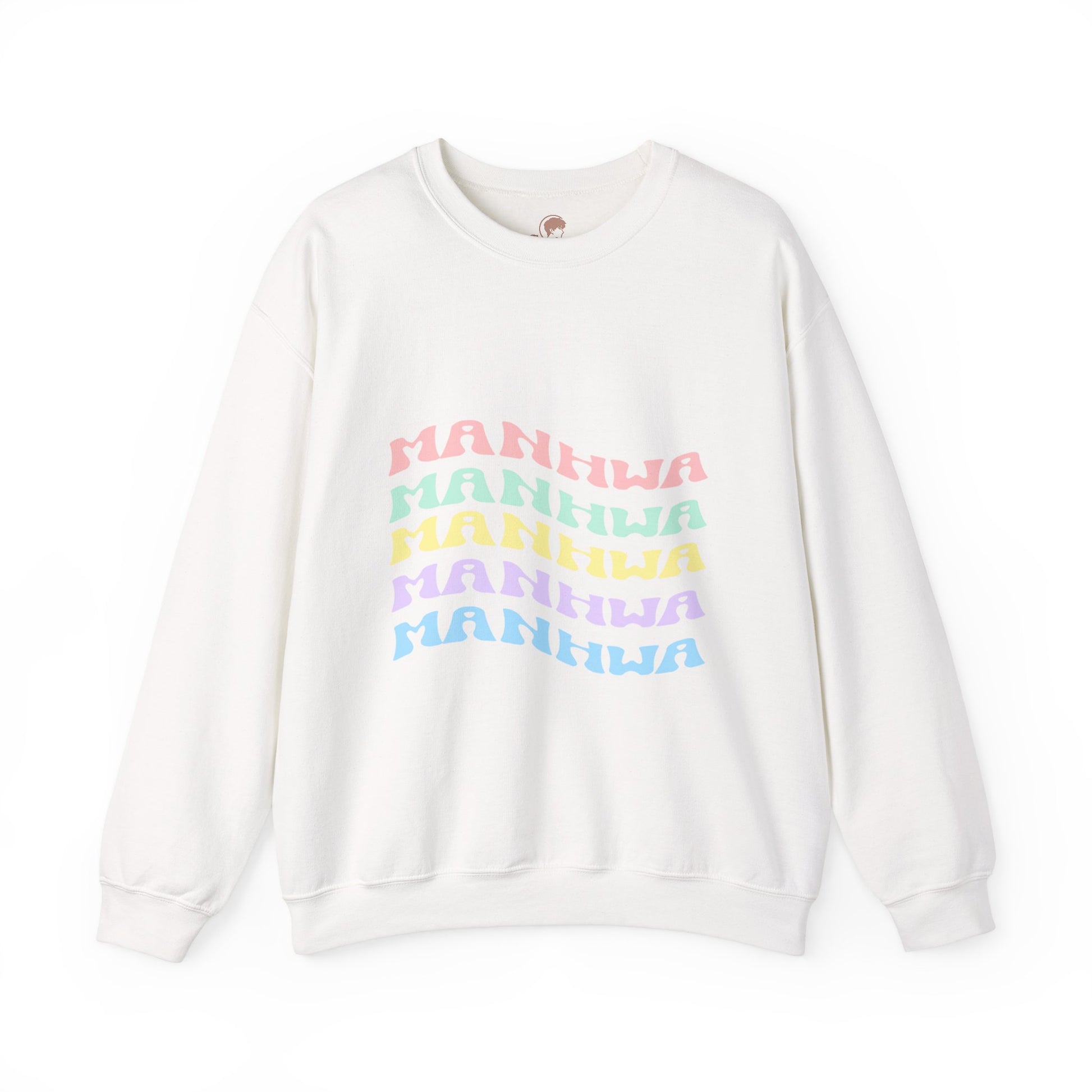 Wavy Text Manhwa Crewneck Sweatshirt