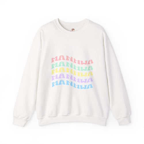 Wavy Text Manhwa Crewneck Sweatshirt