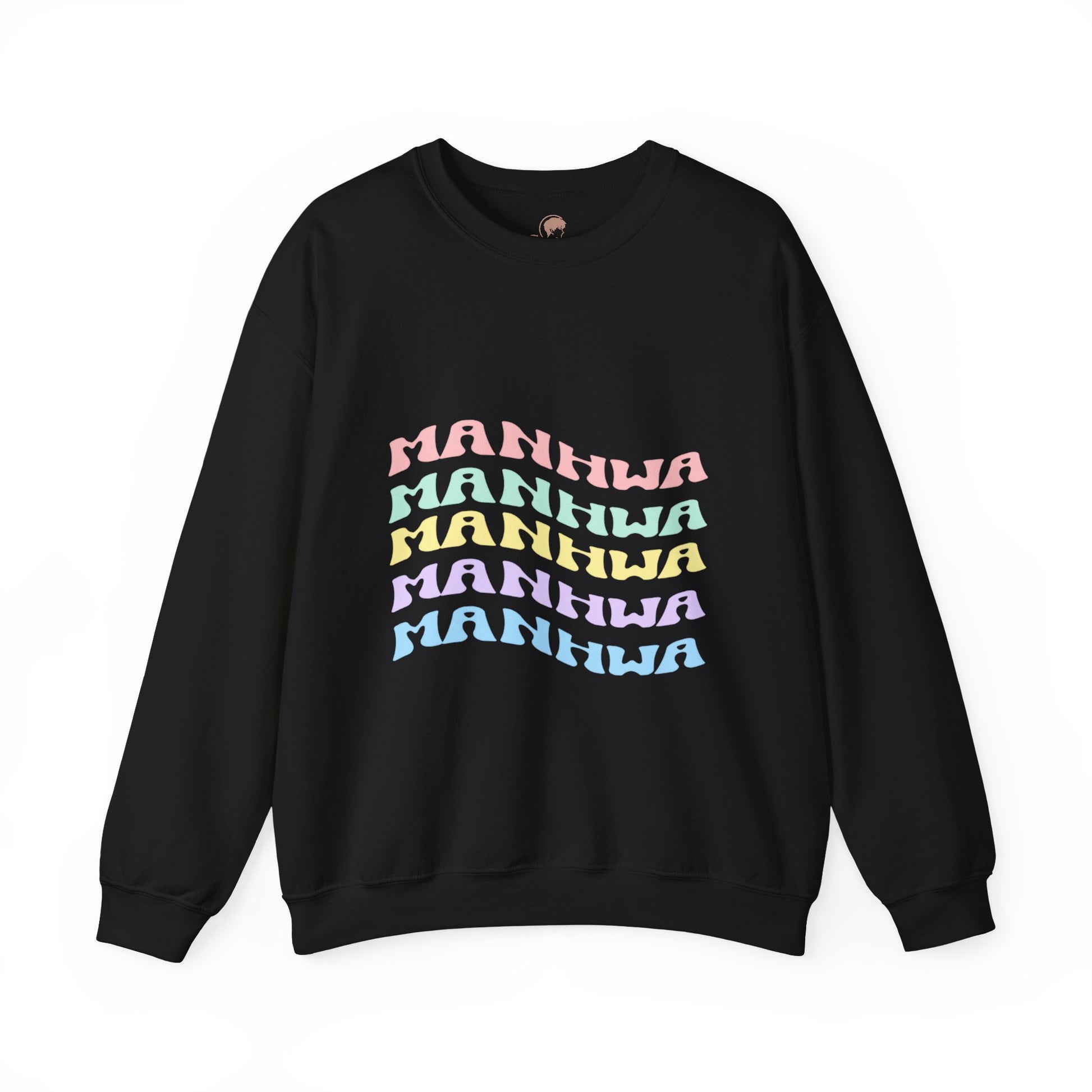 Wavy Text Manhwa Crewneck Sweatshirt