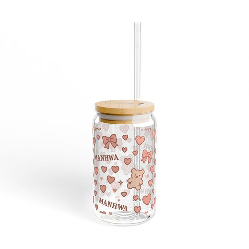 Manhwa Girly Sipper Glass, 16oz