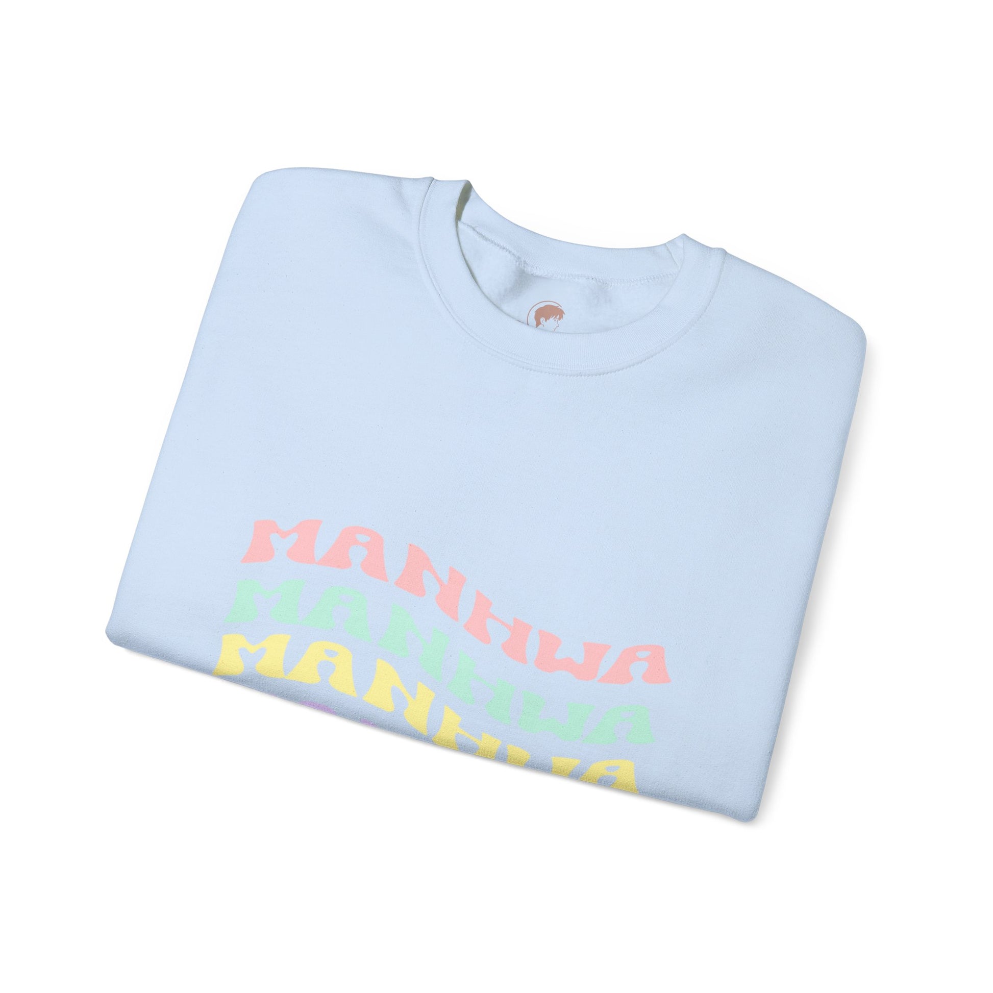 Wavy Text Manhwa Crewneck Sweatshirt