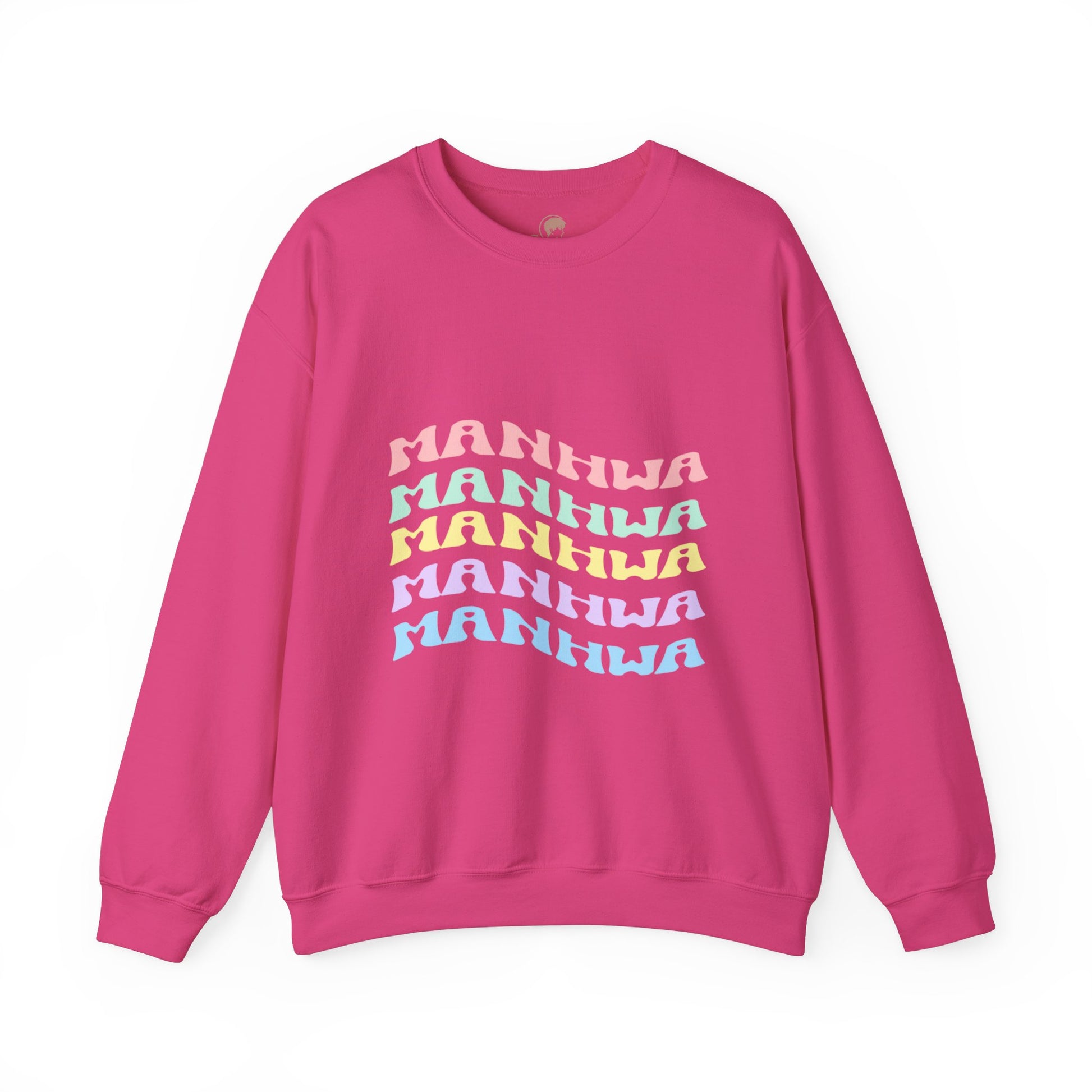Wavy Text Manhwa Crewneck Sweatshirt