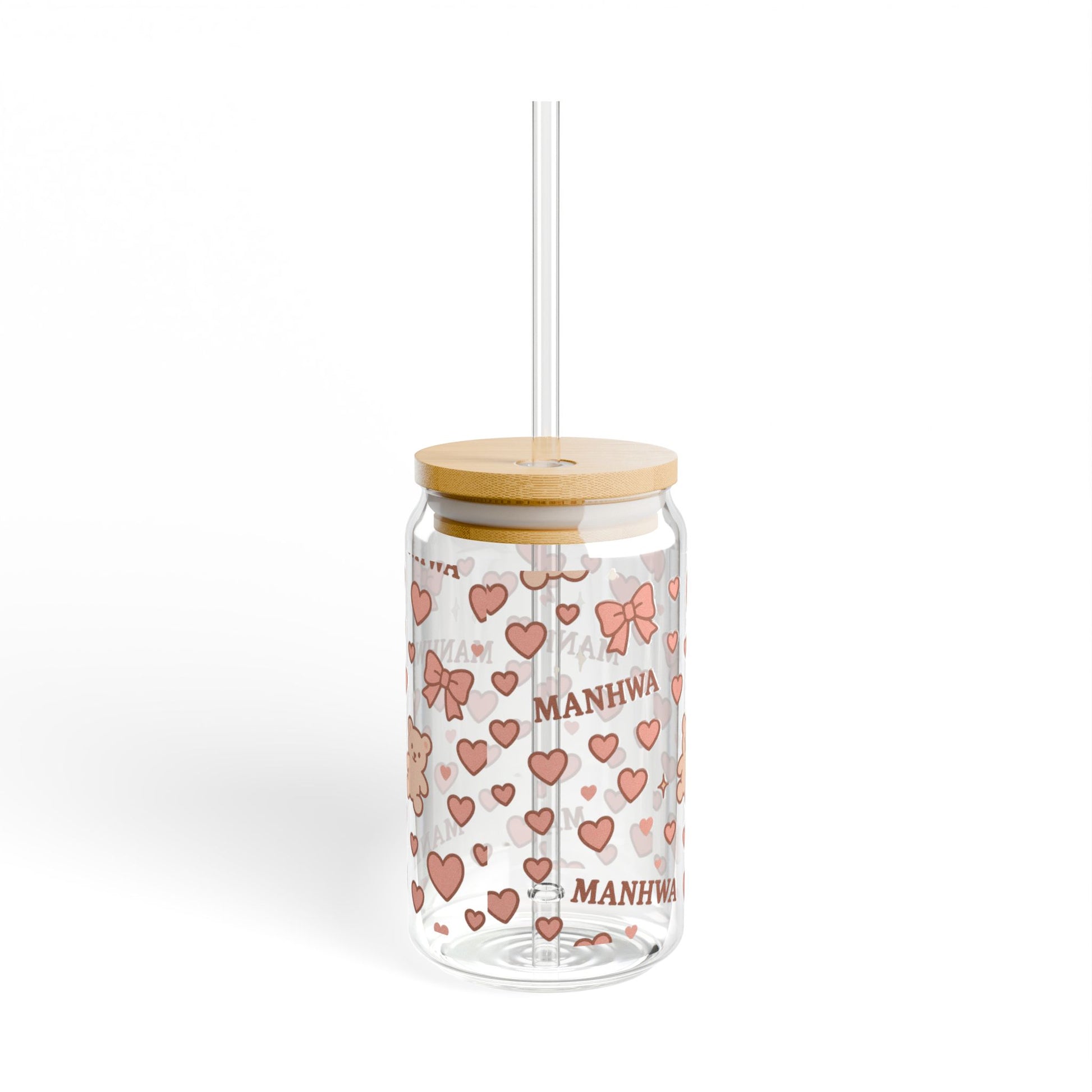 Manhwa Girly Sipper Glass, 16oz