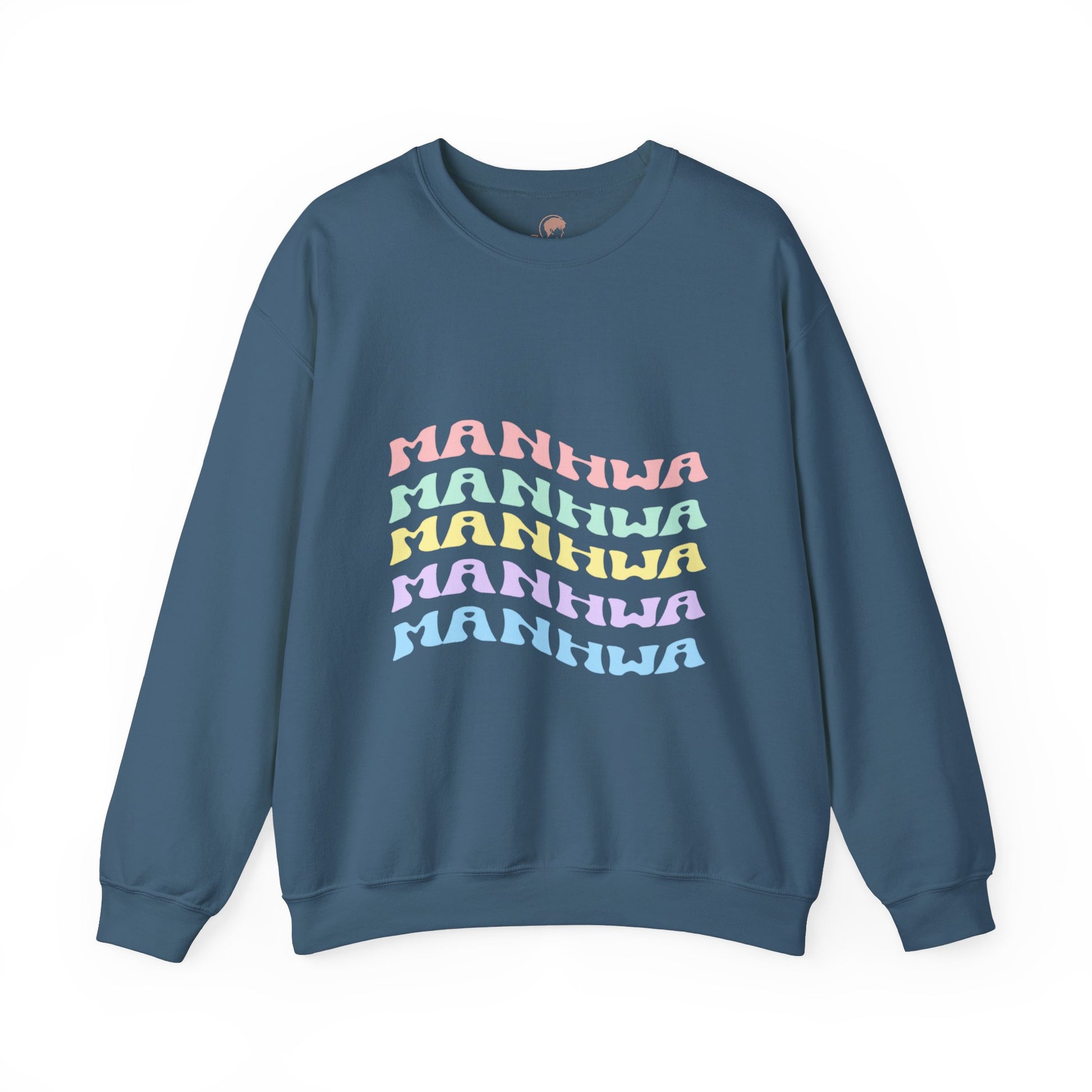 Wavy Text Manhwa Crewneck Sweatshirt