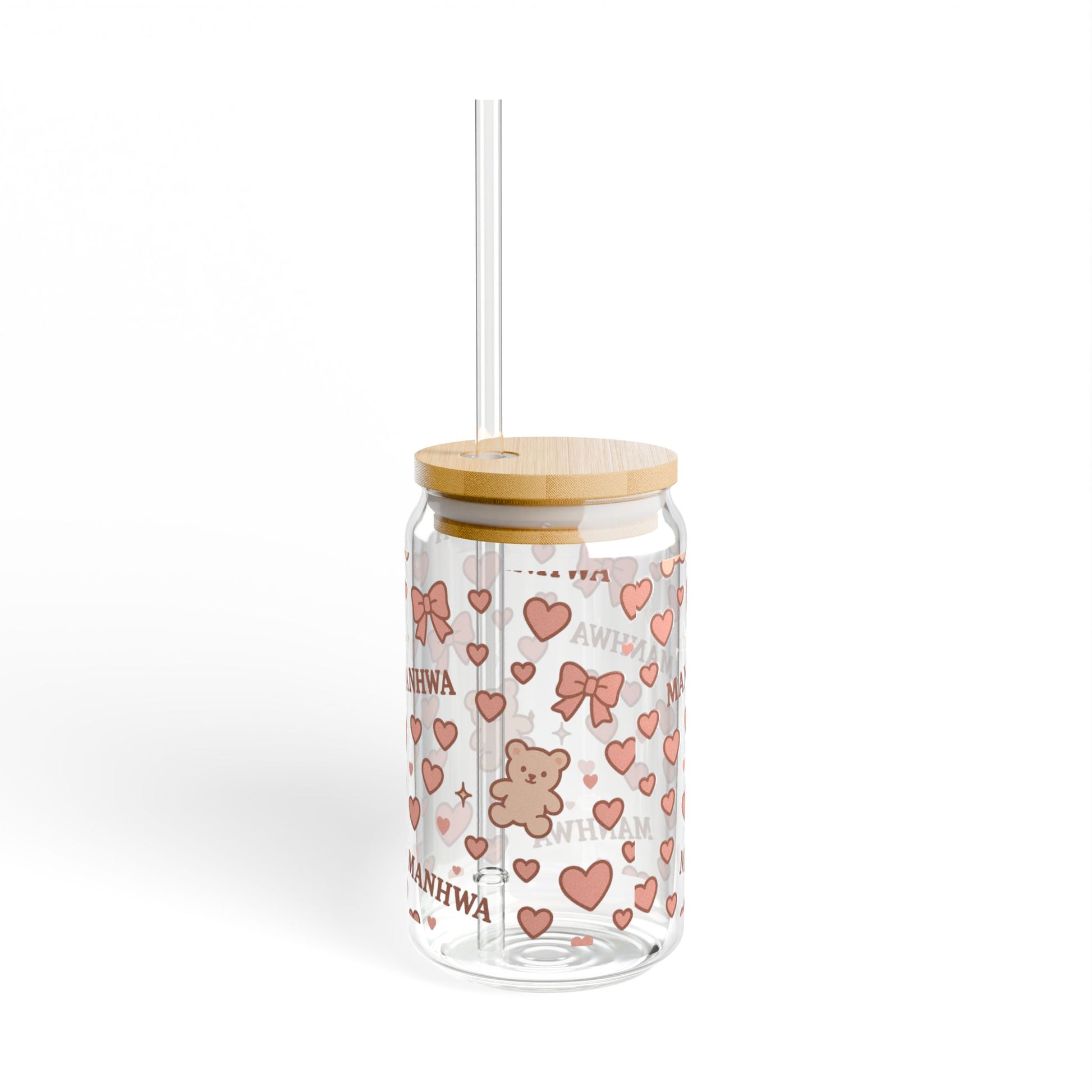 Manhwa Girly Sipper Glass, 16oz