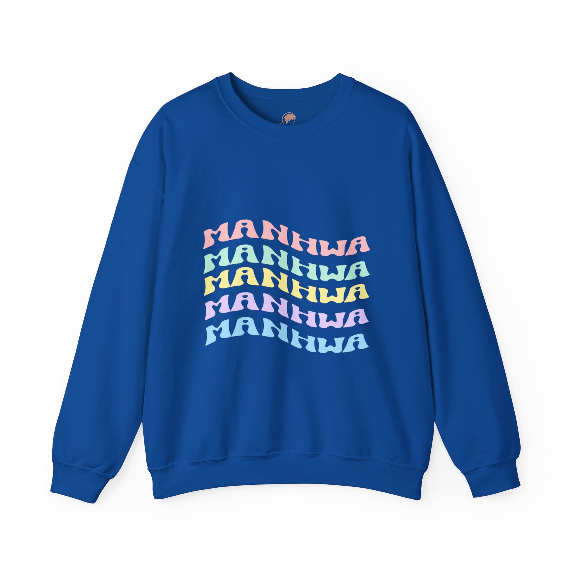Wavy Text Manhwa Crewneck Sweatshirt